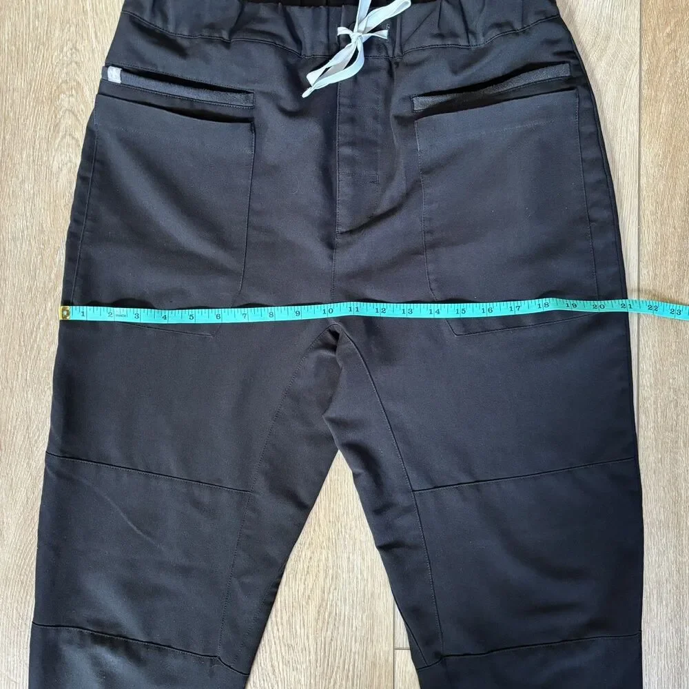 FIGS Technical Collection Mens Black Jogger Zip Fly Scrub Pants Size S